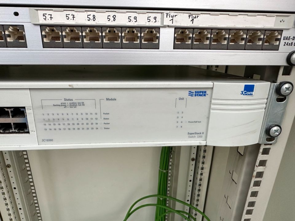 Rittal Serverschrank mit 2 x Patchpanel u. Switch 3300 in Rüsselsheim