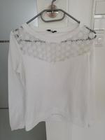 Mint & Berry Pullover weiß Lochstickerei Spitze Bayern - Olching Vorschau