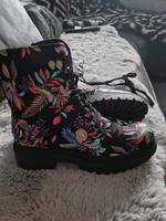 Stiefeletten schwarz/ bunt Gr.40 Sachsen - Eilenburg Vorschau