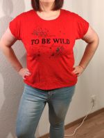 Rotes T-Shirt "to be wild" mit Glitzer , ein Hingucker! Gr. XL Dortmund - Wambel Vorschau