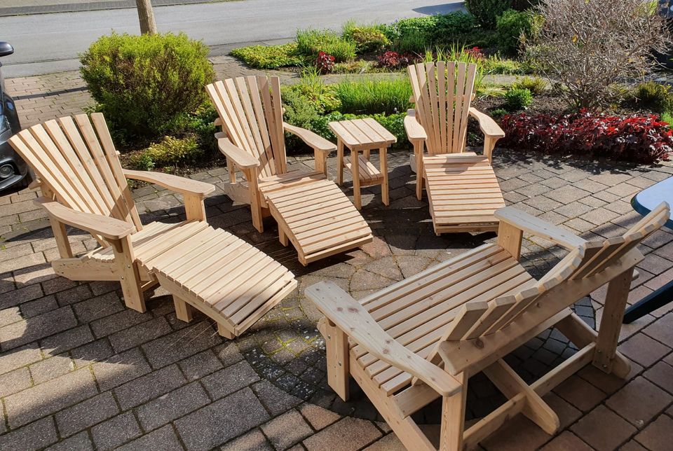 Adirondack Chair Stuhl Bank Gartenstuhl Deckchair  Lärche Holz in Balve