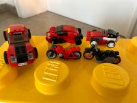 Lego: 3 rote Autos, 2Motorräder Hannover - Ahlem-Badenstedt-Davenstedt Vorschau