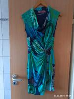 Damen Sommer Desigual Kleid Wasserfallkragen Türkis/Blau Gr. M Hessen - Usingen Vorschau
