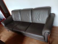 Himolla Leder Sofa 2er und 3er Metall Holz Couch Niedersachsen - Ahnsbeck Vorschau