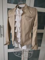 Amisu sportliche Biker Jacke mit Nieten Gr. 36,38 beige Saarland - Saarlouis Vorschau