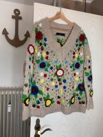 Zara Trend Pullover V Blogger Bunt Blumen Häkel Strick Wandsbek - Hamburg Rahlstedt Vorschau