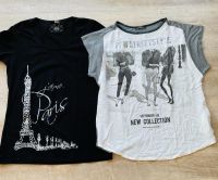 2 x T-Shirt Damen 40 L Paris ZARA schwarz weiß Sachsen-Anhalt - Magdeburg Vorschau