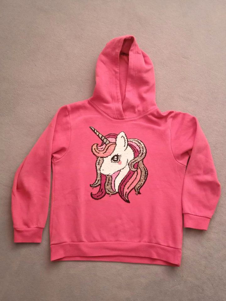 Pullover mit Kapuze, Hoodie, Gr. 134/140, H&M, Einhorn  in Dießen