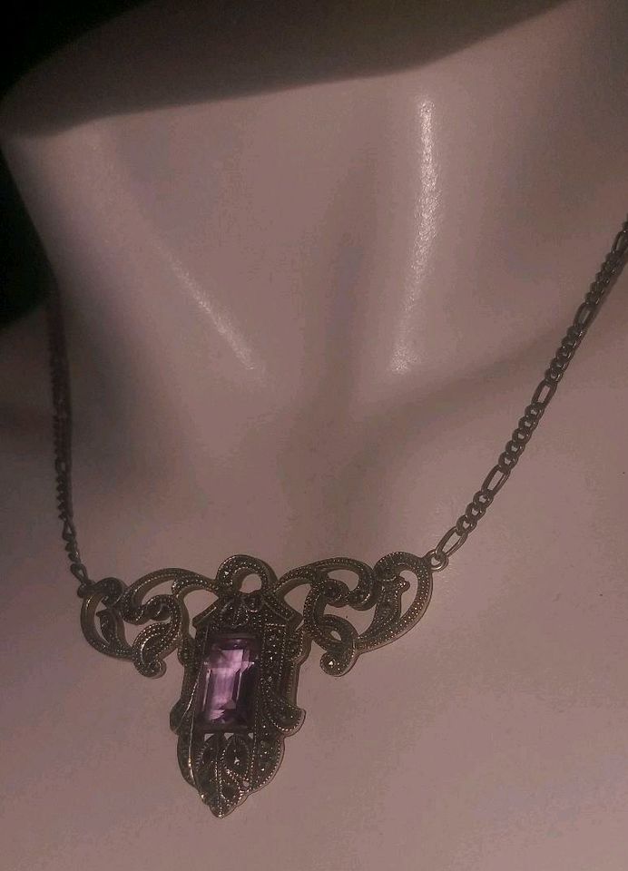 Juwelo Amethyst Silbercollier,Artnr:1867VW,Vintage, Antik, Gothic in Berlin