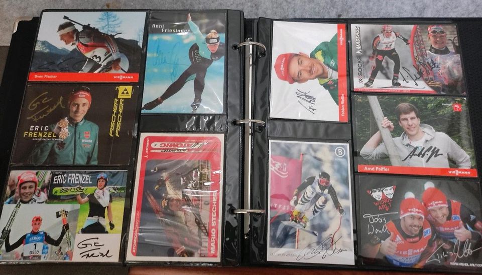 Große Sammlung Autogrammkarten Olympia Wintersport in Markranstädt