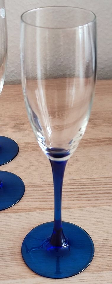5er Sektglas Sektgläser Sektkelch langer Stiel blau luminarc in Frankfurt  am Main - Bockenheim | eBay Kleinanzeigen ist jetzt Kleinanzeigen