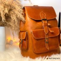 Rucksack Damen Herren Vintage Braun Leder Nürnberg (Mittelfr) - Südstadt Vorschau