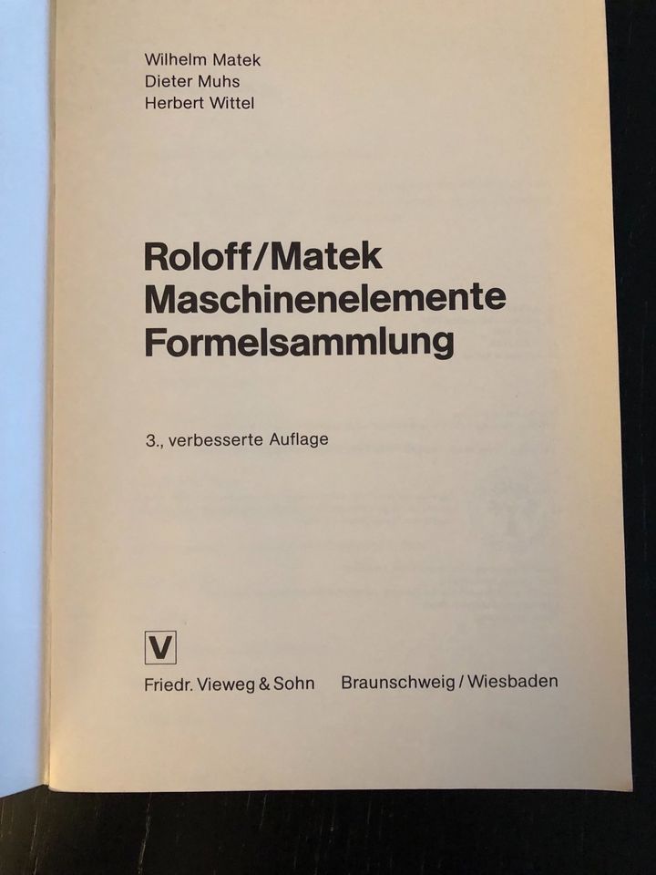 Fachbuch, Maschienenelemente Formelsammlung, Roloff/Matek in Ingolstadt