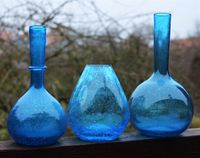 70e Vasen Glas vintage Luftblasen Hippie Blumenvasen boho SET Niedersachsen - Ohrum Vorschau