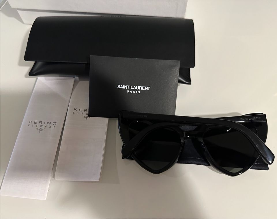 Sonnenbrille Saint Laurent LouLou Herz black herzförmig SL 181  o in Kumhausen