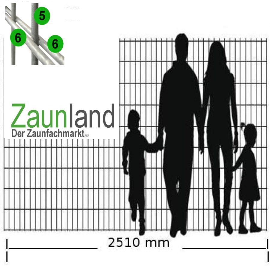 Doppelstabmatten Zaun 25m 1830mm, Grün, 6-5-6 in Dorsten