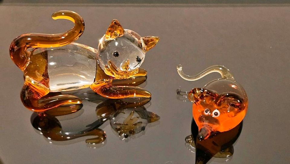 Katzen/Maus/Küken-Set aus Murano Glas in Freising