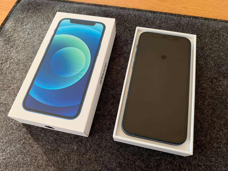 iPhone 12 mini 64 GB blau OVP Panzerglas in Walldorf