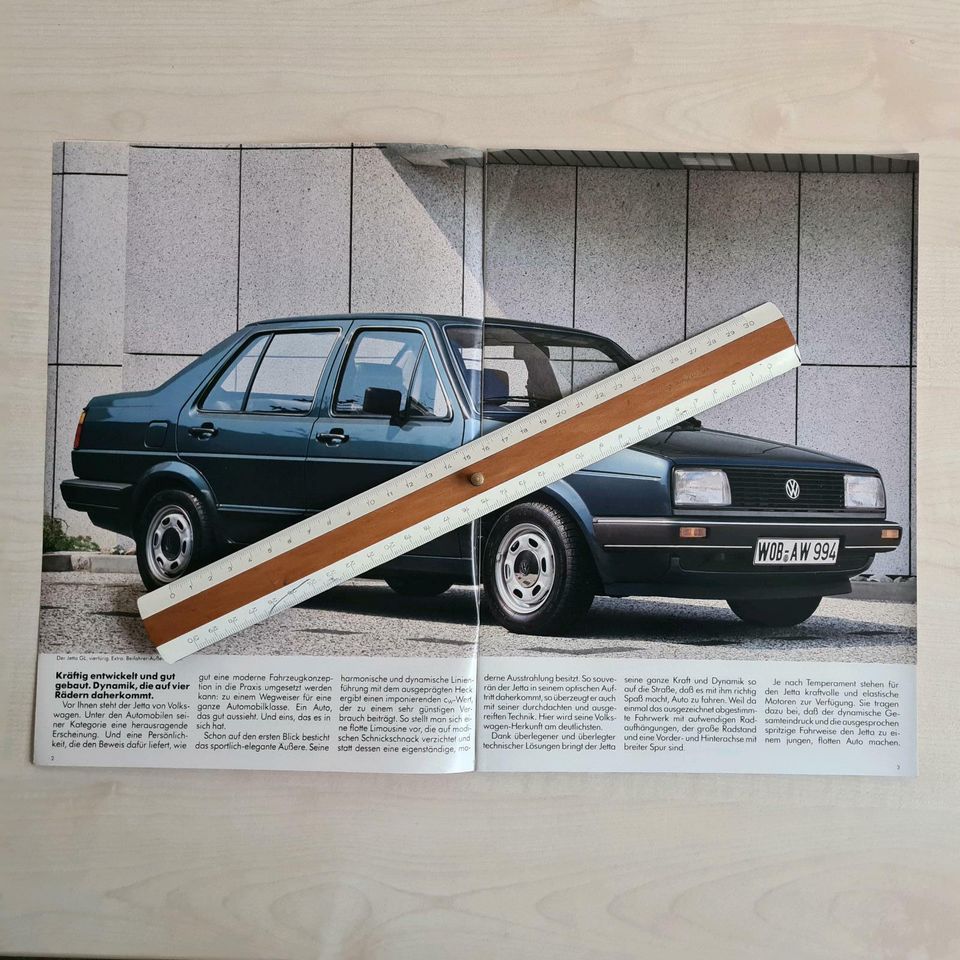 VW Jetta 2 II 19E Prospekt GL Carat Werbung 08/1984 in Leutenbach