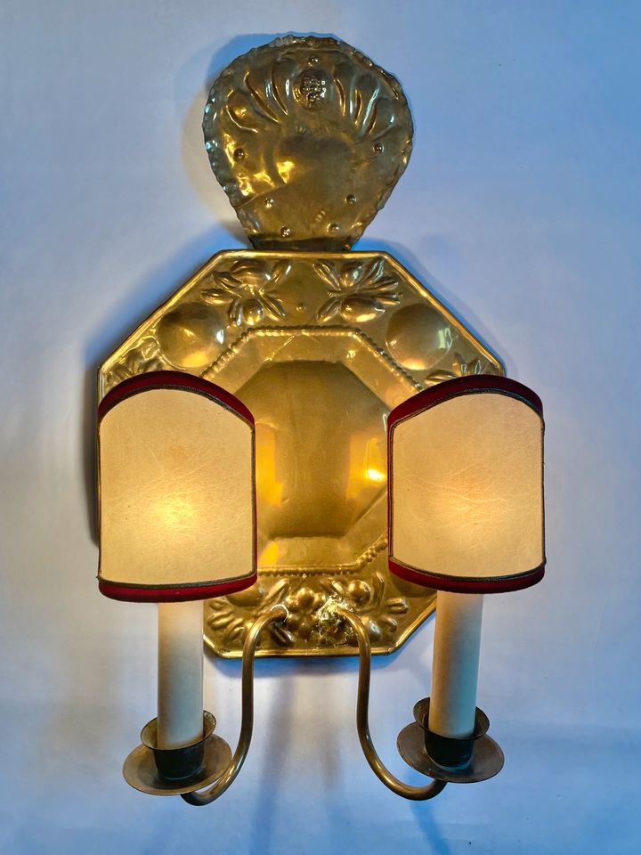 Antik Wandlampe Wandblaker Messing Lampe in Hagen