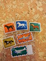 6 Briefmarken, deutsche Luftpost, für die Jugend Bayern - Mering Vorschau