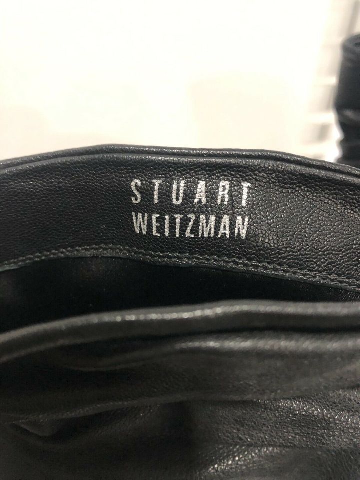 Plateau Stiefelette von Stuart Weitzman schwarz Gr. 37 Leder in Stapelfeld