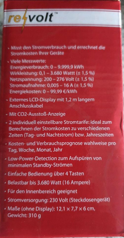 Revolt Strommesser Digitaler Energiekosten-Messer & Strom-Zähler in Bergkamen