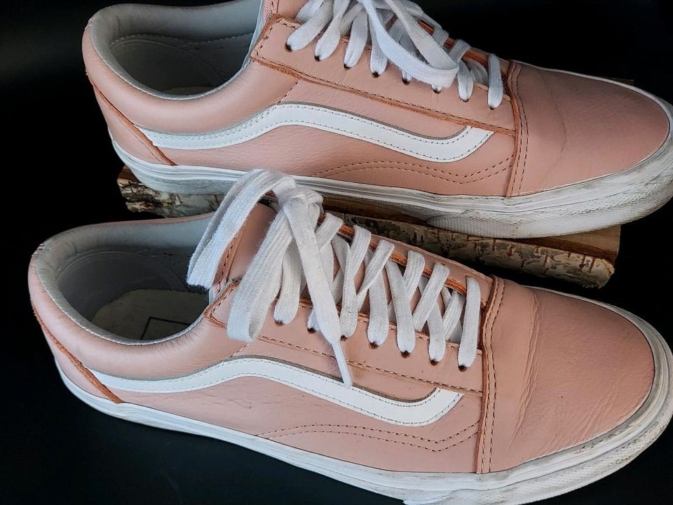 Vans Sneaker Leder Oxford rosa Gr. 40 old skool Schuhe in Weilrod 