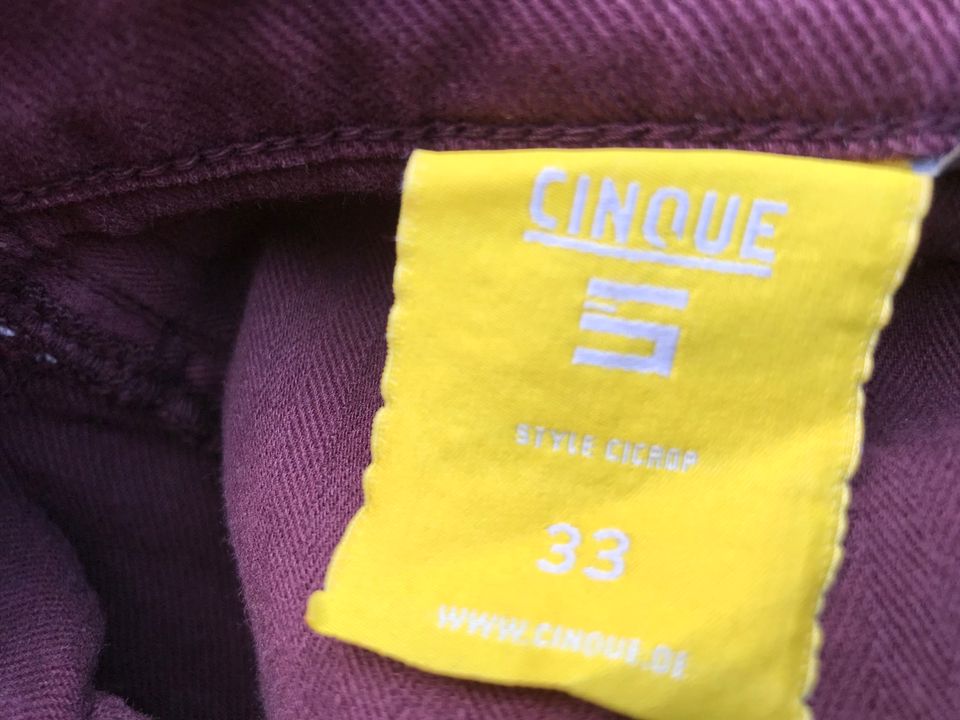 Cinque Jeans burgund Gr. 33/34 in Essen-Haarzopf