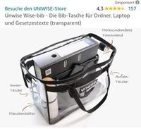 NEU Uniwise Bib Tasche Bag Bibo Studium transparent L Dresden - Leubnitz-Neuostra Vorschau