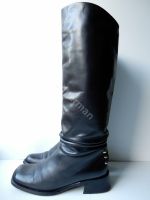 ANGELA  FALCONI  Damen  Stiefel  Schwarz  Leder  Gr. 39,5   TOP ! Nordrhein-Westfalen - Neuss Vorschau