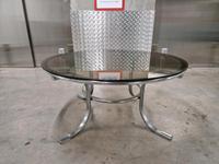 1970er Runder Couchtisch aus Chrom & Rauchglas Berlin - Köpenick Vorschau