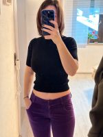 Uniqlo Crop Top Shirt schwarz Strick S Bayern - Wallenfels Vorschau