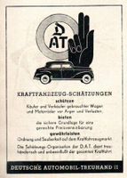 DAT - Deutsche Automobil Treuhand Werbung 1951 + 1956 Baden-Württemberg - Steinen Vorschau