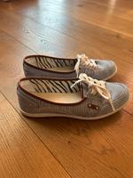 Ballerinas Slipper Gr. 38, blau/weiß gestreift Baden-Württemberg - Boxberg Vorschau