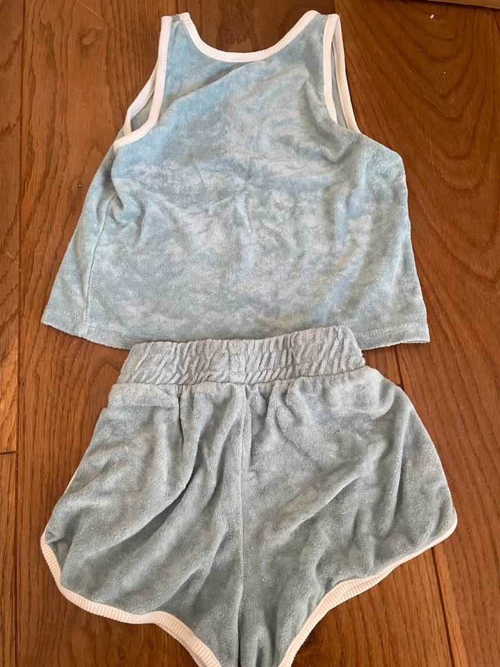 Set Retro blau Frottee zara Shorts tanktop 98 104 in Frankfurt am Main