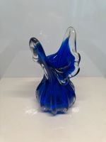 Schöne blaue Glasvase Glaskunst Vintage München - Hadern Vorschau