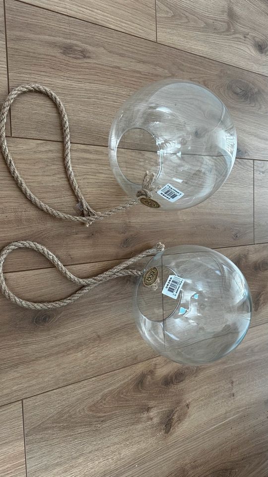 2 Glas Dekokugeln Durchmesser 20cm neu in Lemwerder