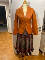 Lederjacke Blazer orange Gr. 36 vintage Boho Nordrhein-Westfalen - Wülfrath Vorschau