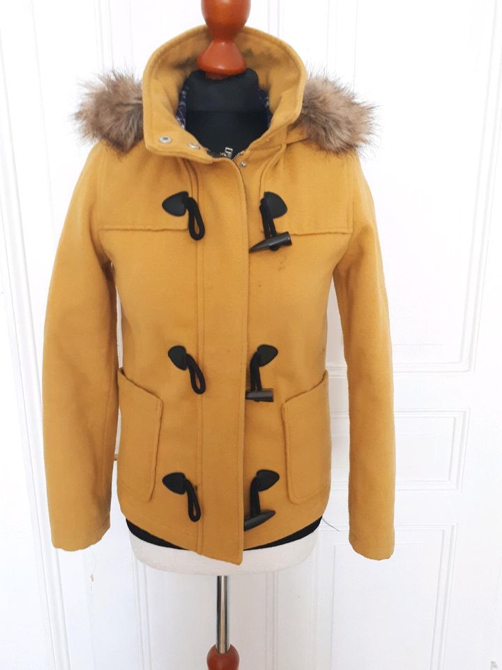 Bershka Duffle Coat gelb, Gr.S/34/36 in Stuttgart