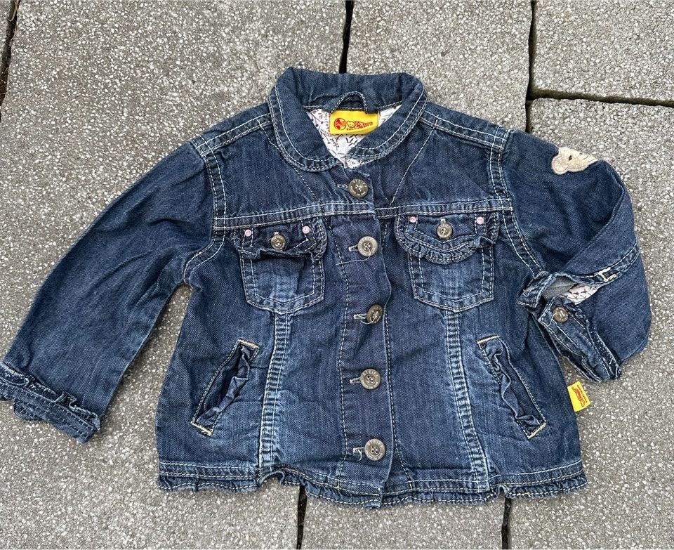 Wie neu Steiff Jacke Jeansjacke sehr weich 74 in Biebertal