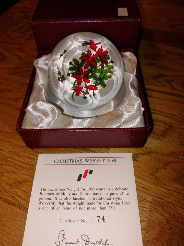 Paperweight Perthshire Christmas Bouquet von 1989 Vintage top in Hamburg