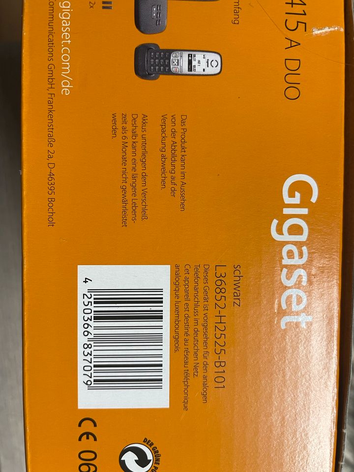 Tragbares Telefon Gigaset A415 a duo - L36852-H2525-B101 in Oberderdingen