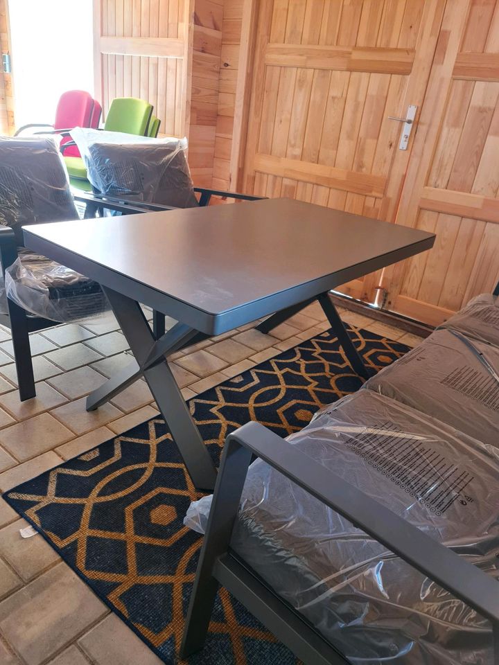 Acamp Thasos Dininglounge Gartenlounge Anthrazit 4-tlg. Aluminium in Riedlingen