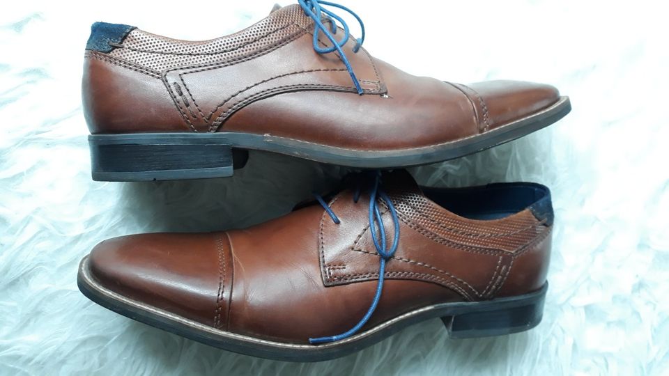 Herren-Lederschuhe, Kommunion/Konfirmation, braun, 42 in Hildesheim