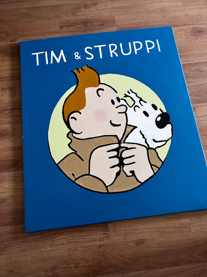 Tim und Struppi Bild auf Leinwand Gemälde in Bielefeld