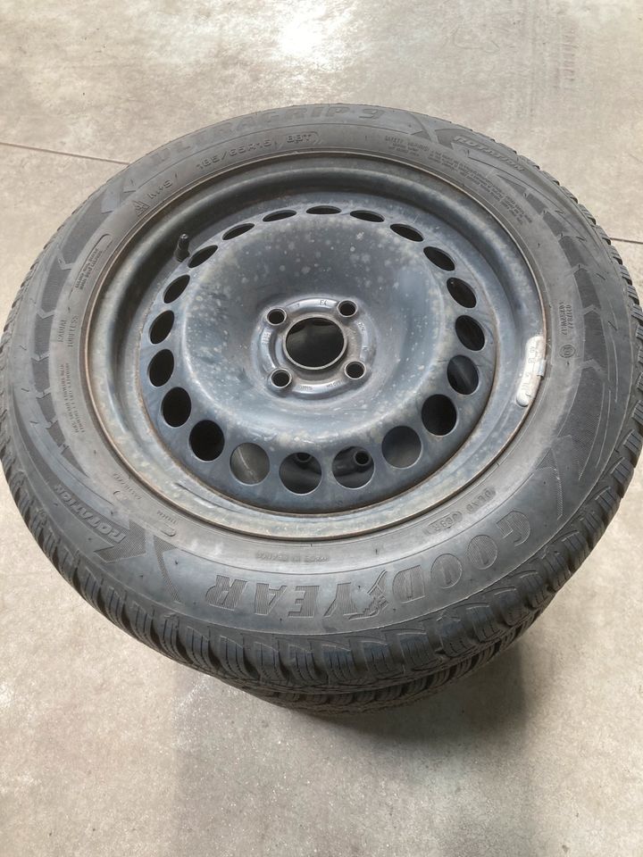 4x Winter Komplettrad Opel Corsa D 185/65R15 GoodYear in Heringen (Werra)