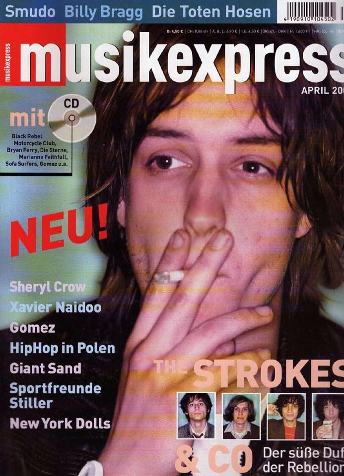 Musikexpress Magazin Deutschland 2002-04 The Strokes Sheryl Crow in Hamburg