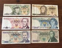 6 alte polnische Geldscheine Banknoten (50 - 5000 Zloty) au Polen Brandenburg - Zossen-Dabendorf Vorschau