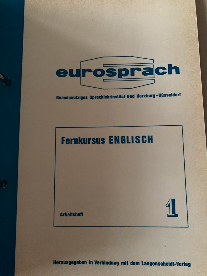 Fernkurs Englisch, Langenscheidt Verlag, Vintage, Rarität in Quakenbrück